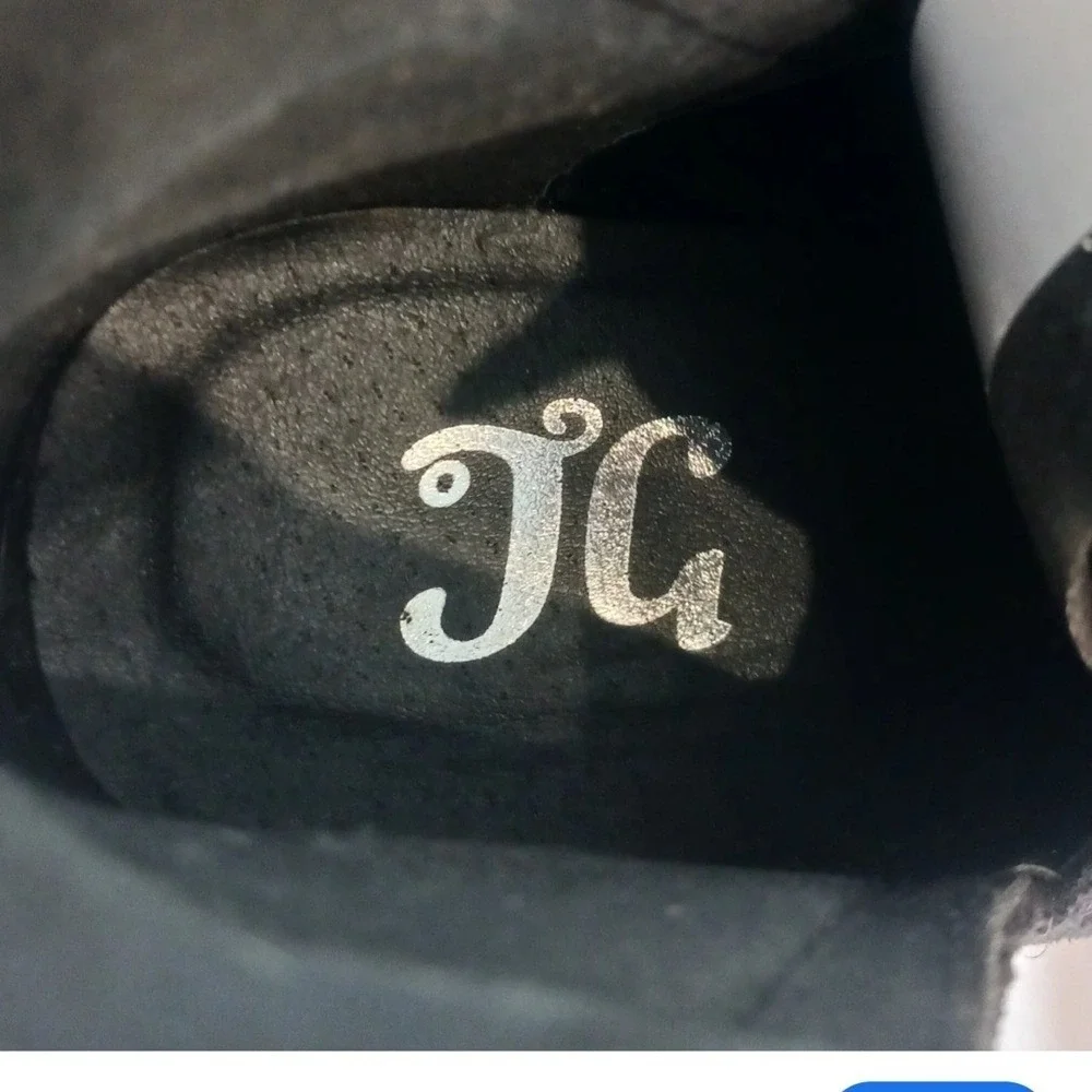 JC Womens Black Faux Suede Over The Knee Thigh High Stiletto Boots Size 7.5‎